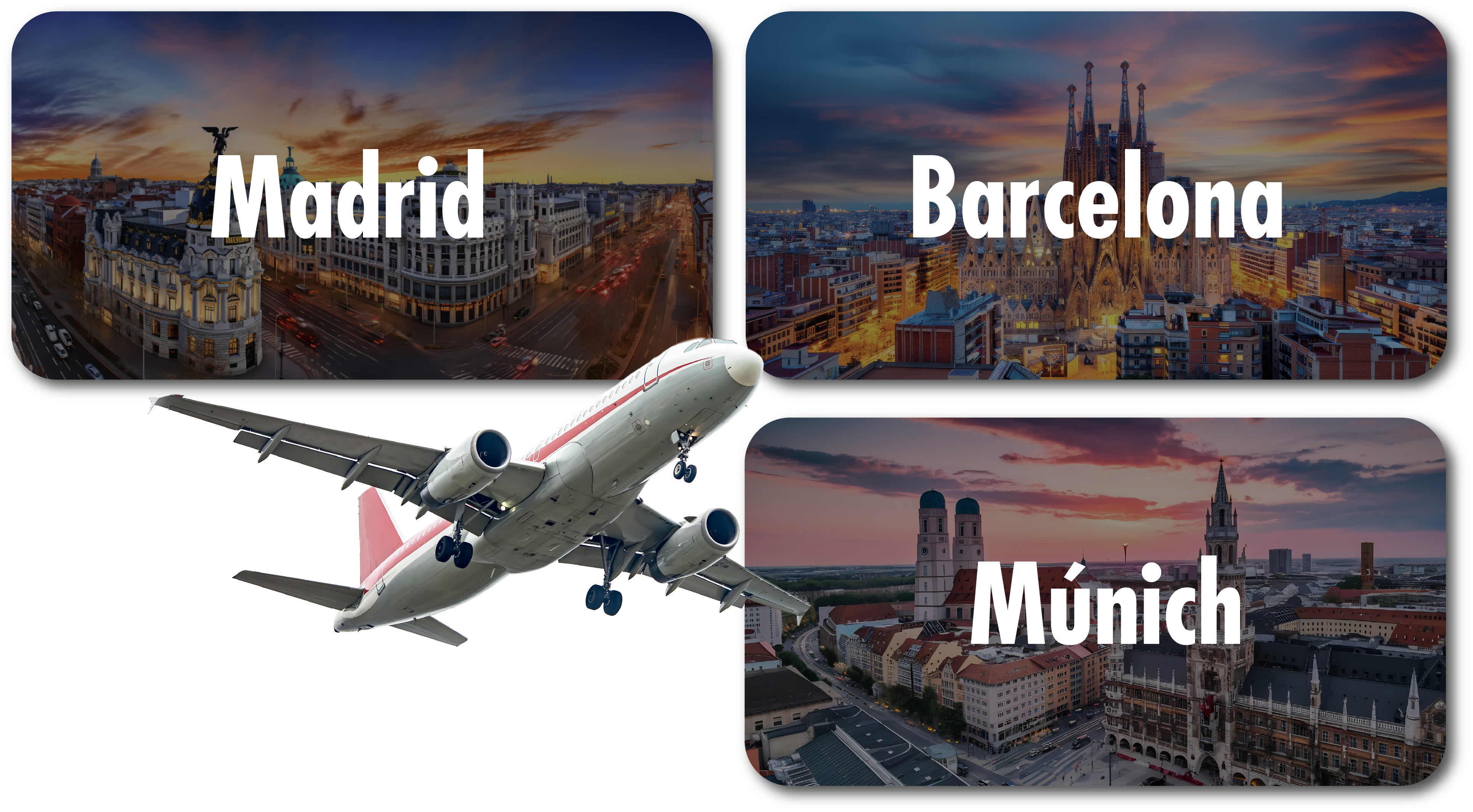Madrid, Barcelona y Múnich como destinos del tour