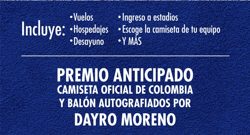 Incluye vuelos, hospedajes, desayuno y más. Premio anticipado Datiro Moreno